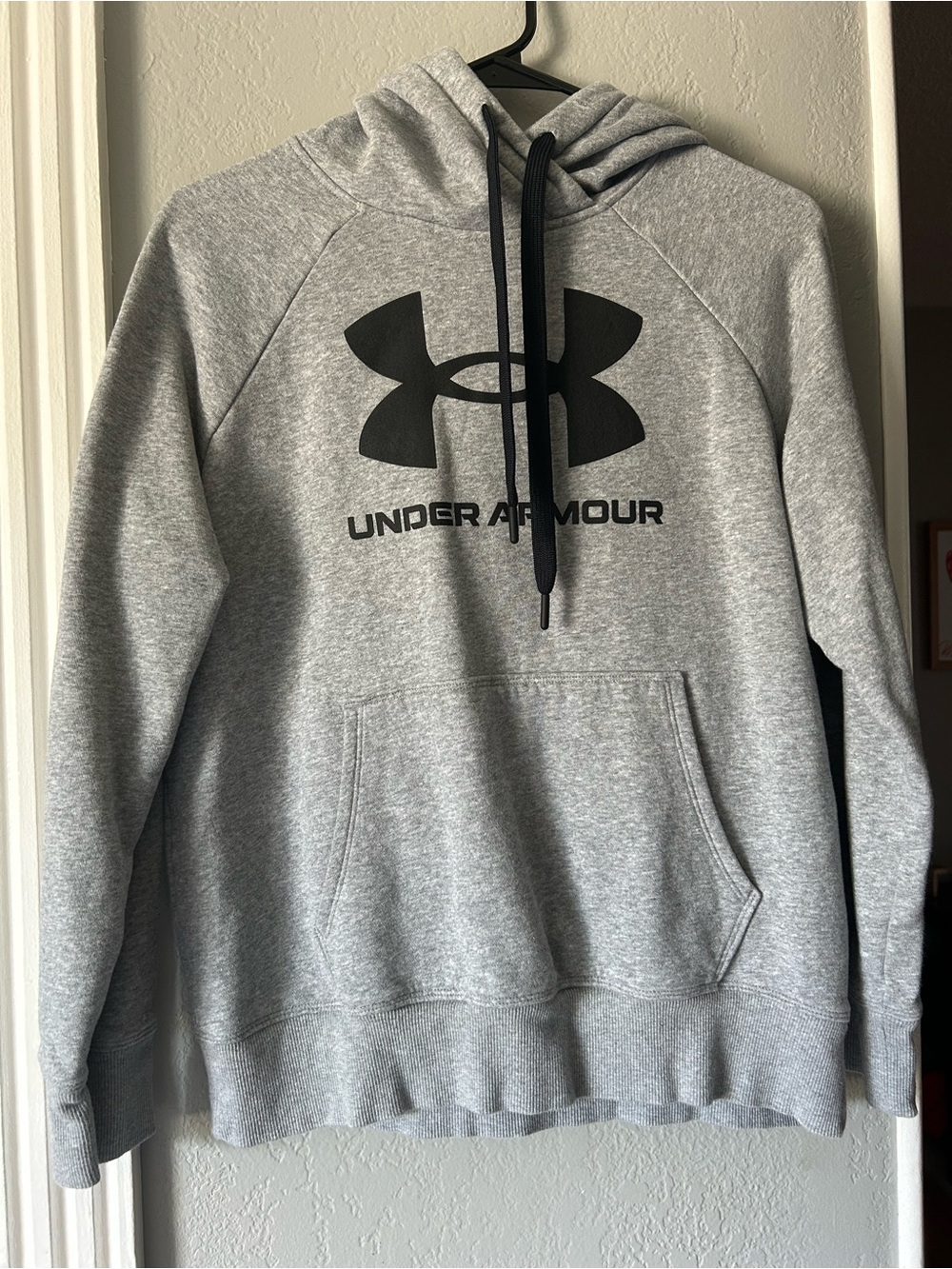Under Armour Women’s Heather Gray Hoodie with Black Logo